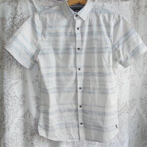 Buffalo David Bitton M Shirt Sirid S/S Striped White/Blue